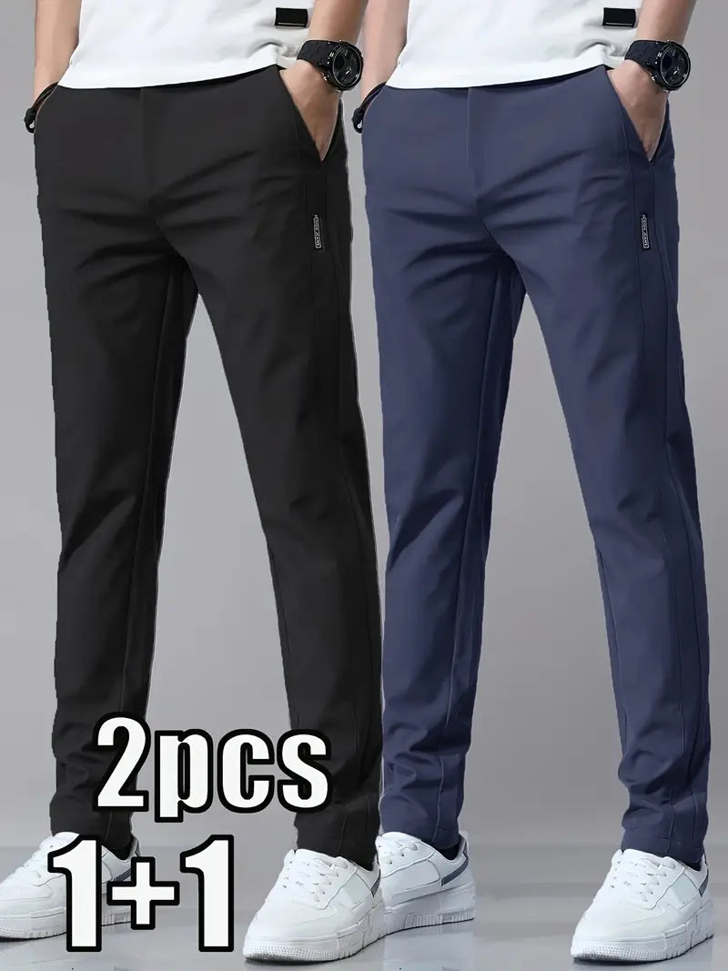 MENS BLACK - BLUE TRACK PANTS ( COMBO PACK OF 2 )