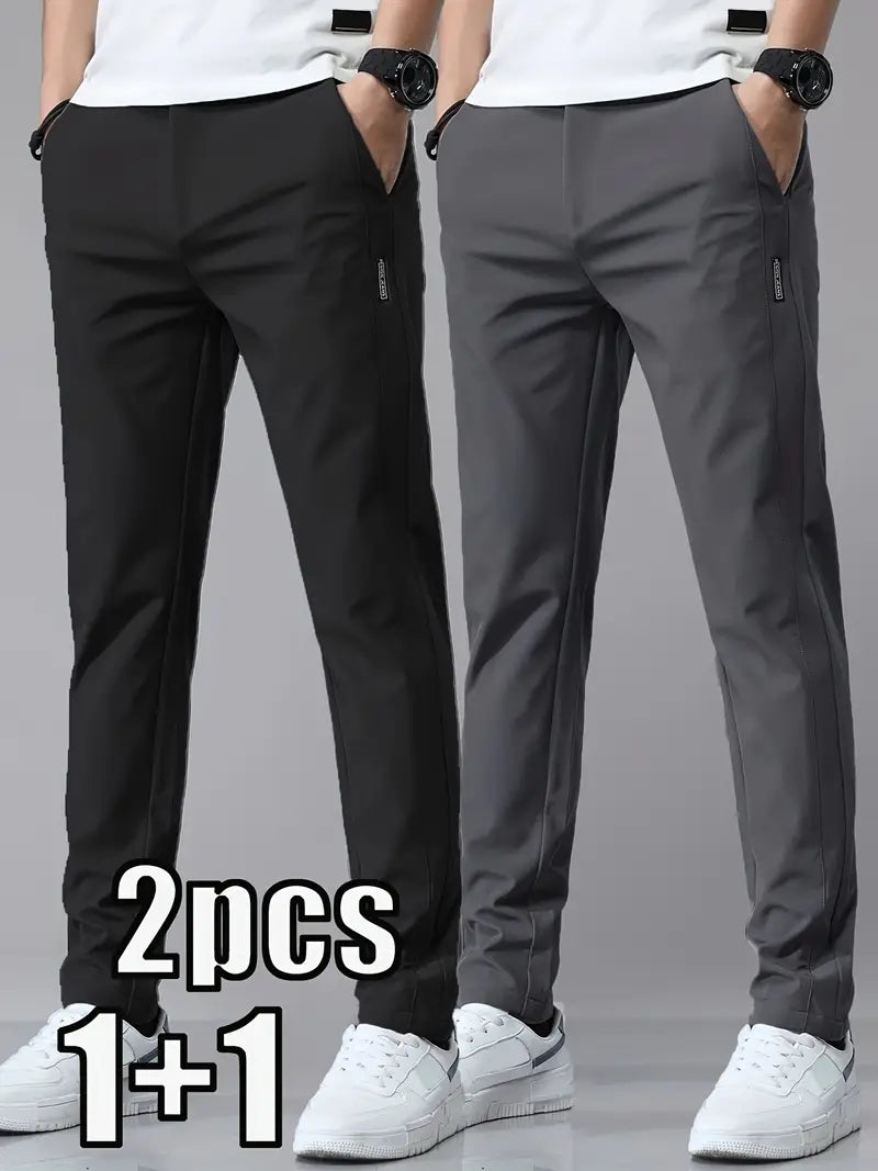 MENS BLACK - GREY TRACK PANTS ( COMBO PACK OF 2 )