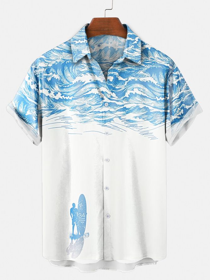BLUE SKY SEA  MENS SHIRT .