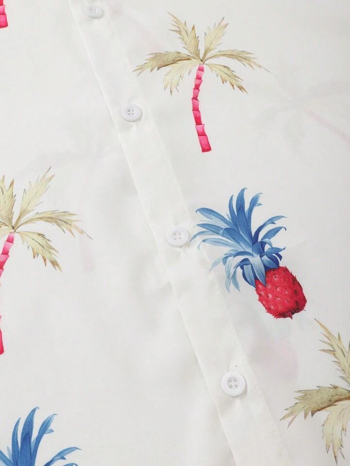 PINK CHERRY COCONAT MENS SHIRT & SHORT SET .