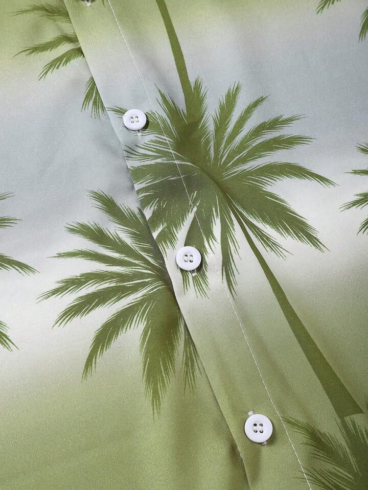 GREEN COCONAT MENS SHIRT & SHORT SET .