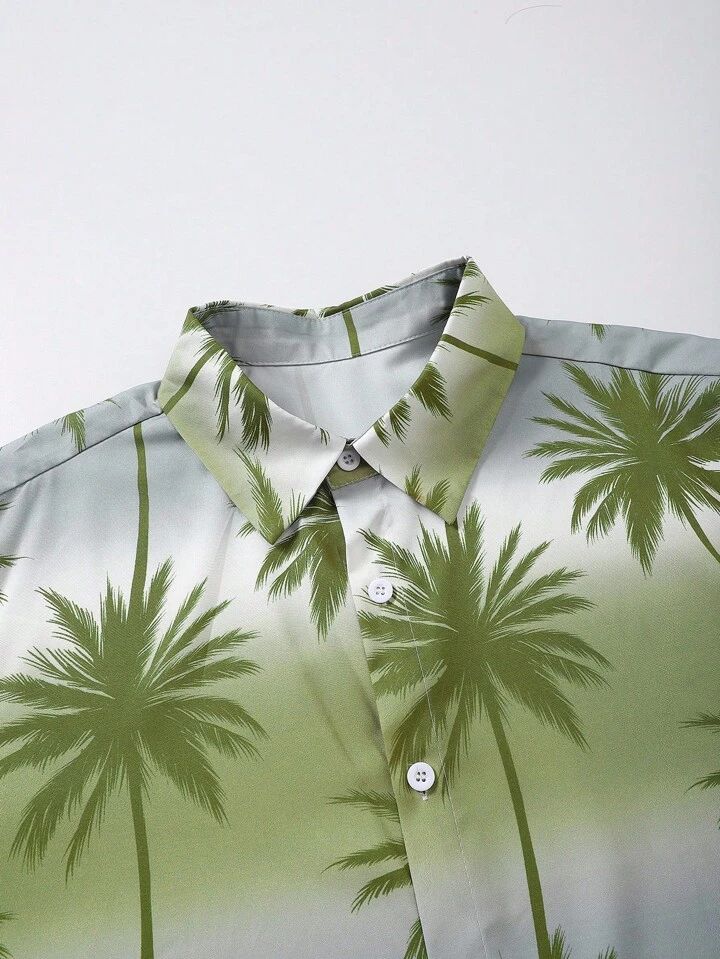 GREEN COCONAT MENS SHIRT & SHORT SET .