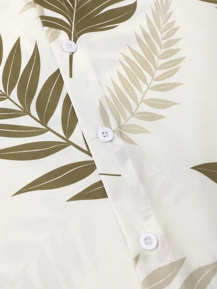 COLOR LEAF MENS SHIRT & SHORT SET .