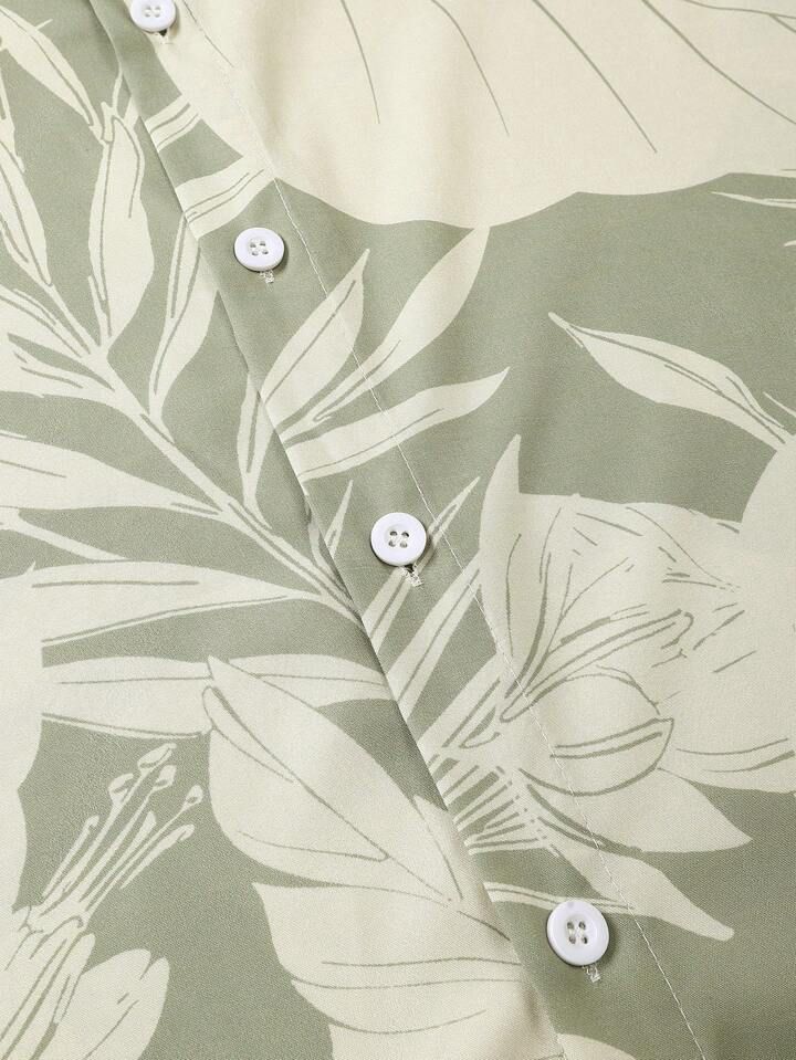 COLOR LEAF MENS SHIRT & SHORT SET .