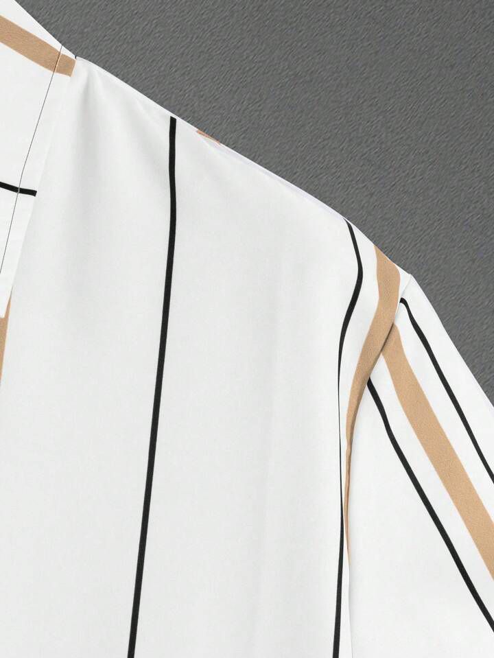 COLORING STRIPTED  DESIGN  MENS SHIRT & SHORT SET .