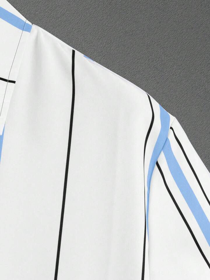 COLORING STRIPTED  DESIGN  MENS SHIRT & SHORT SET .