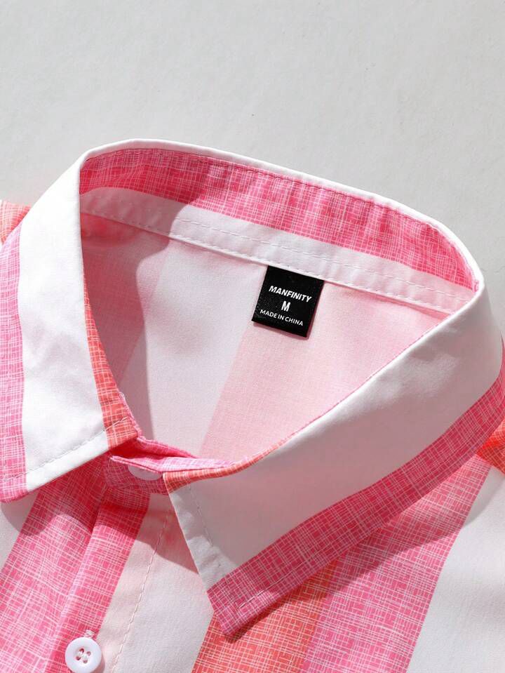 STRIPTED LINE FANCY MENS SHIRT & SHORT SET .