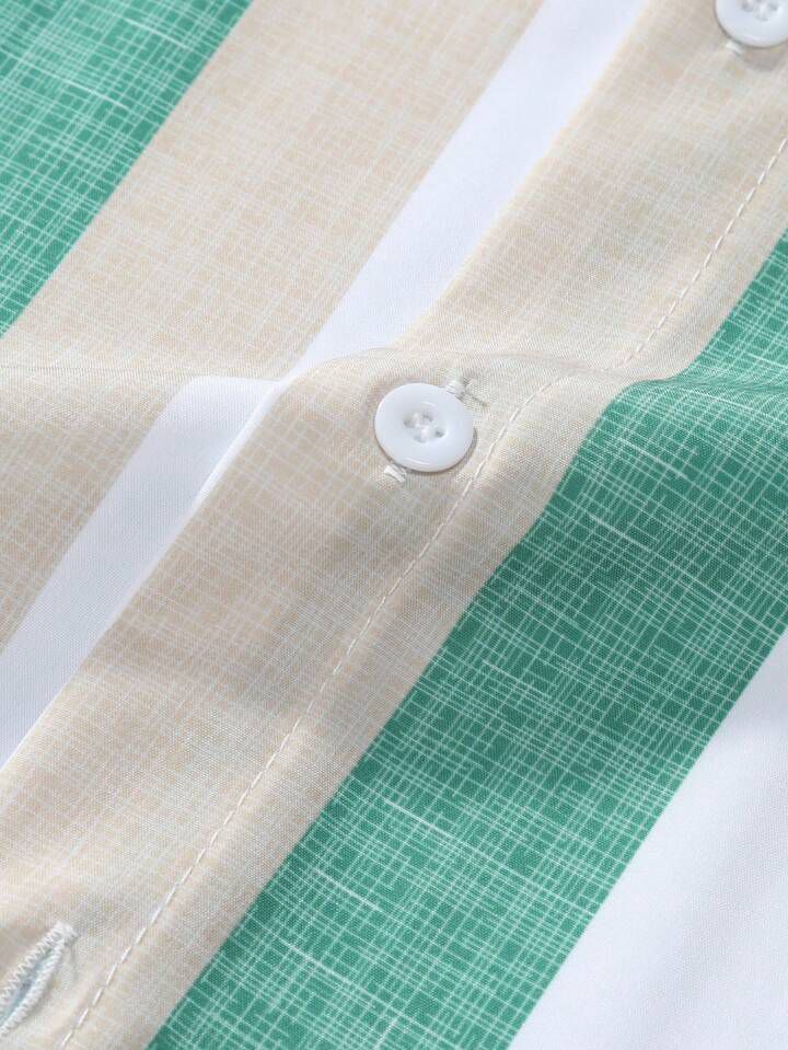 STRIPTED LINE FANCY MENS SHIRT & SHORT SET .