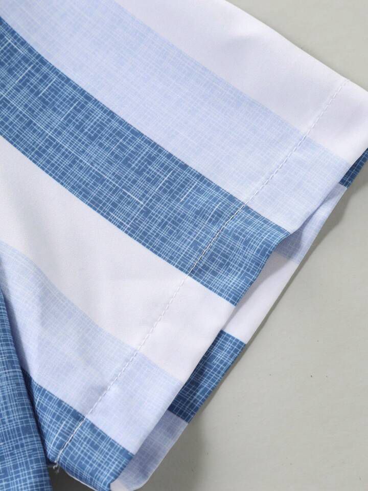 STRIPTED LINE FANCY MENS SHIRT & SHORT SET .