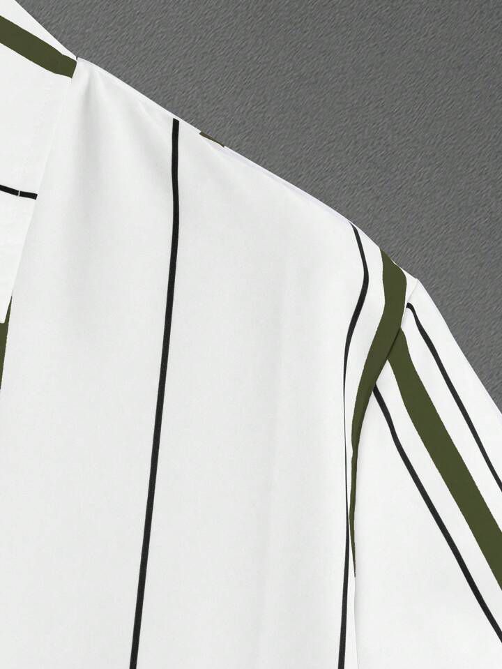 COLORING STRIPTED  DESIGN  MENS SHIRT & SHORT SET .