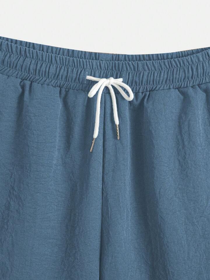 GREEN - BLUE LINE STRIPTED  DESIGN  MENS SHIRT & SHORT SET .