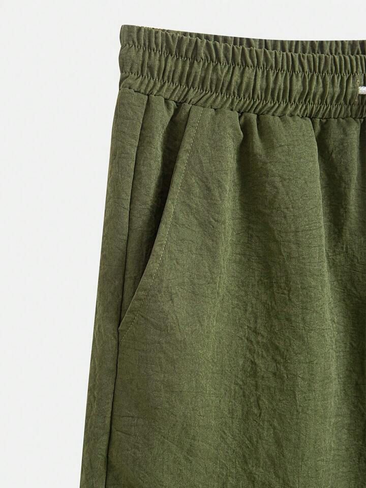 GREEN - BLUE LINE STRIPTED  DESIGN  MENS SHIRT & SHORT SET .