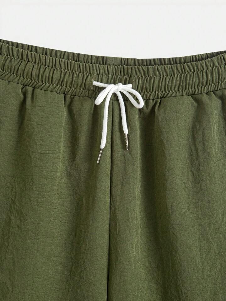 GREEN - BLUE LINE STRIPTED  DESIGN  MENS SHIRT & SHORT SET .