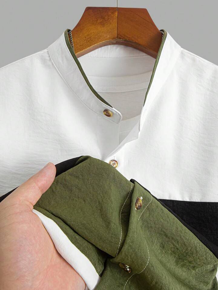 GREEN - BLUE LINE STRIPTED  DESIGN  MENS SHIRT & SHORT SET .