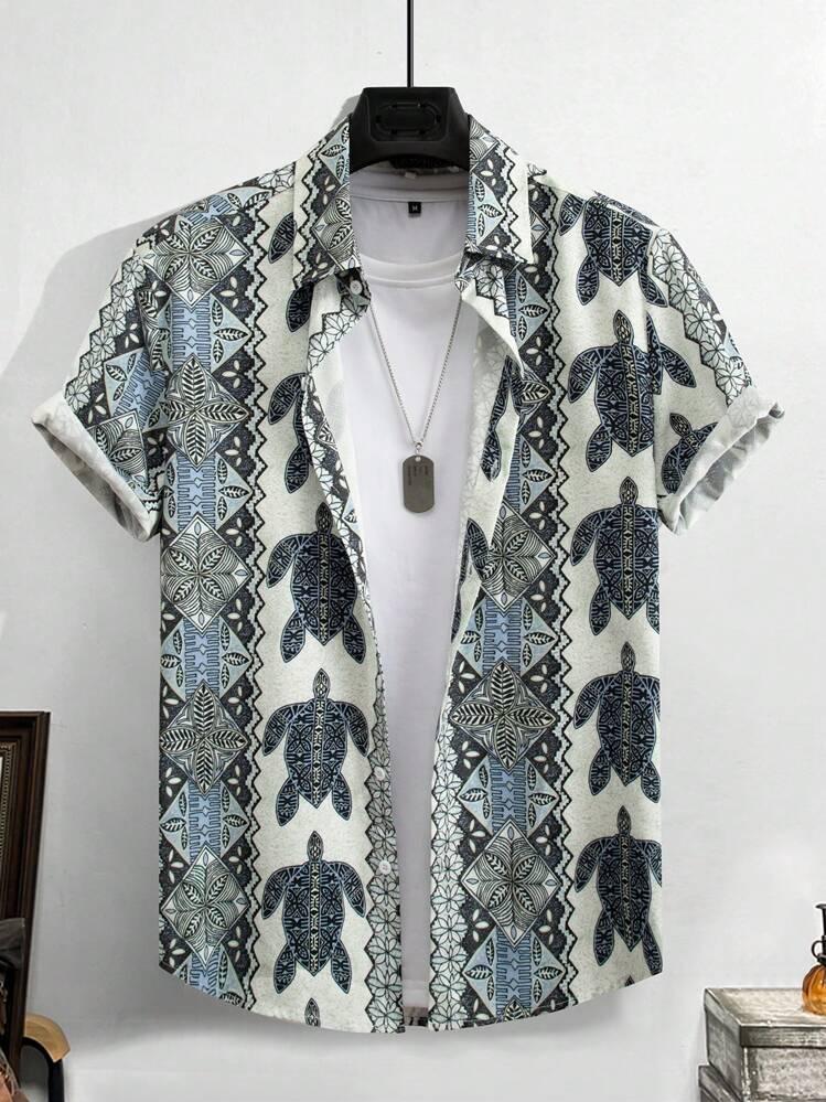 TURTLES COLOR STRIPTED MENS SHIRT .