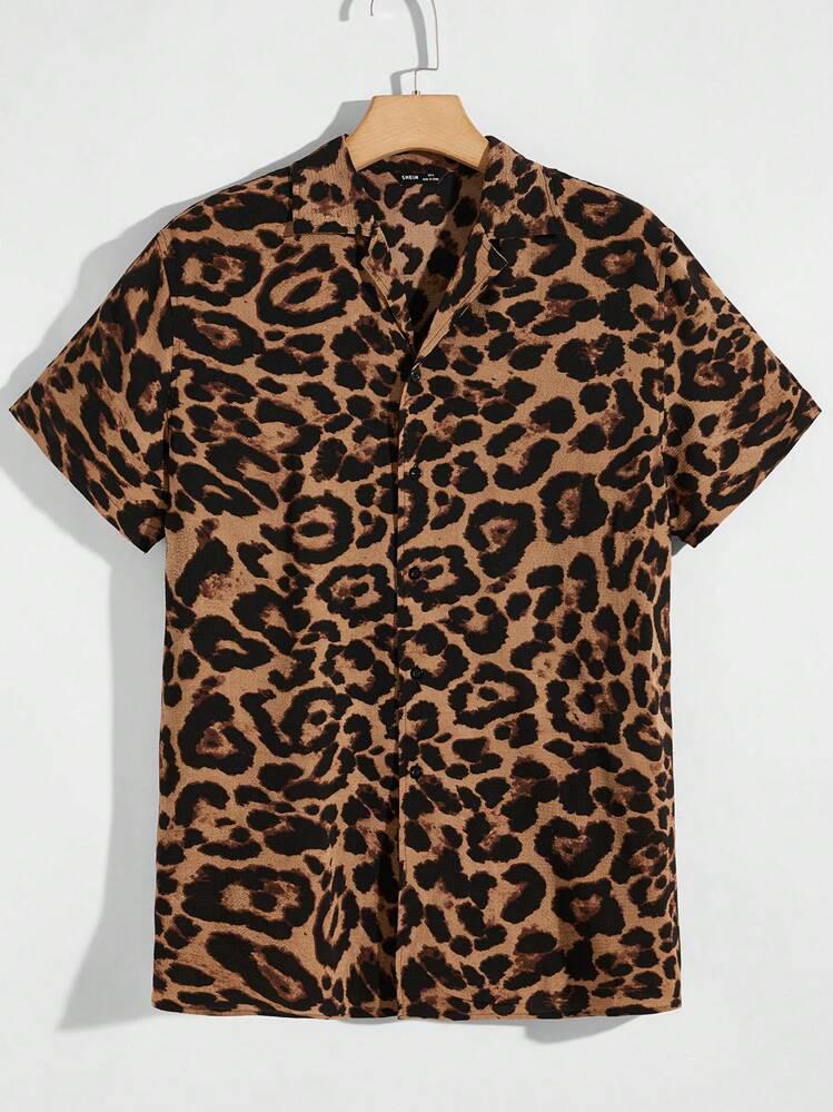 BROWN DOT CHITTA PRINT MENS SHIRT .