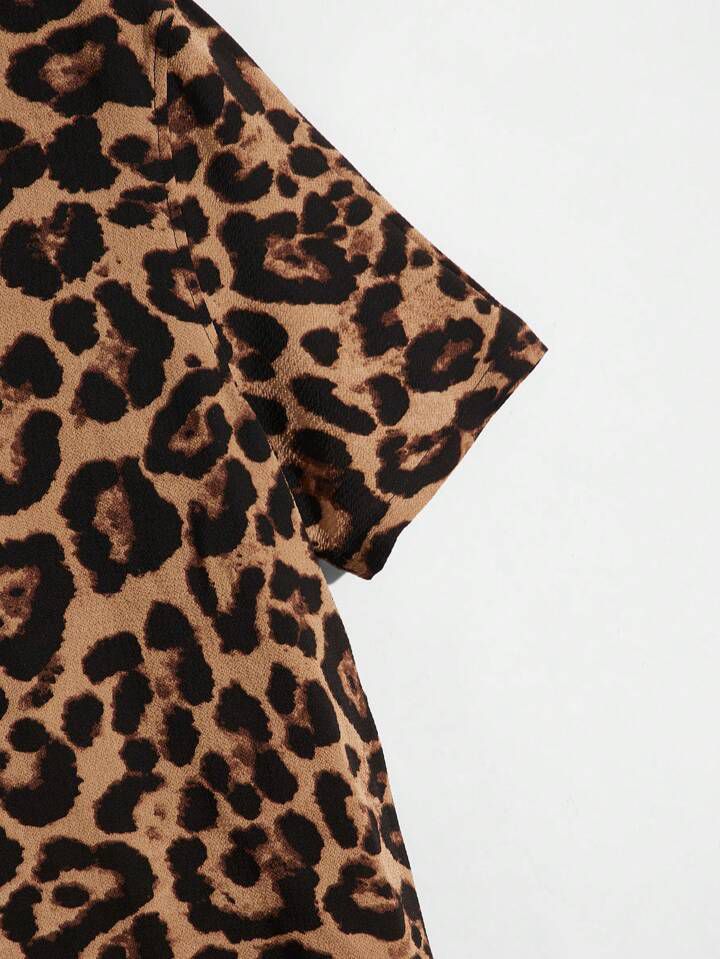 BROWN DOT CHITTA PRINT MENS SHIRT .
