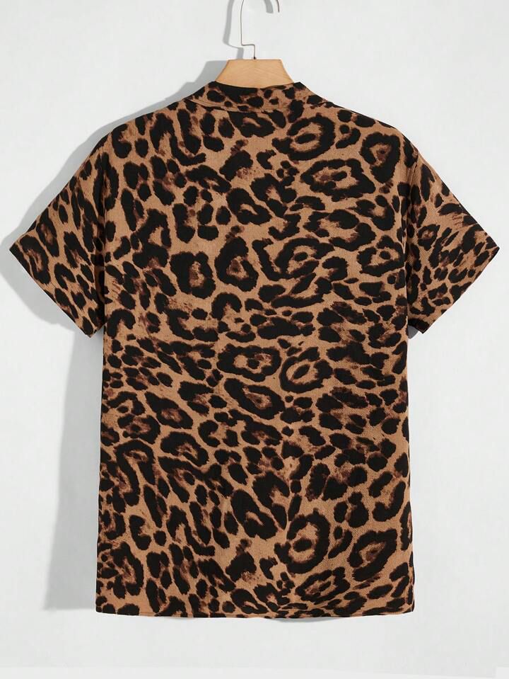 BROWN DOT CHITTA PRINT MENS SHIRT .