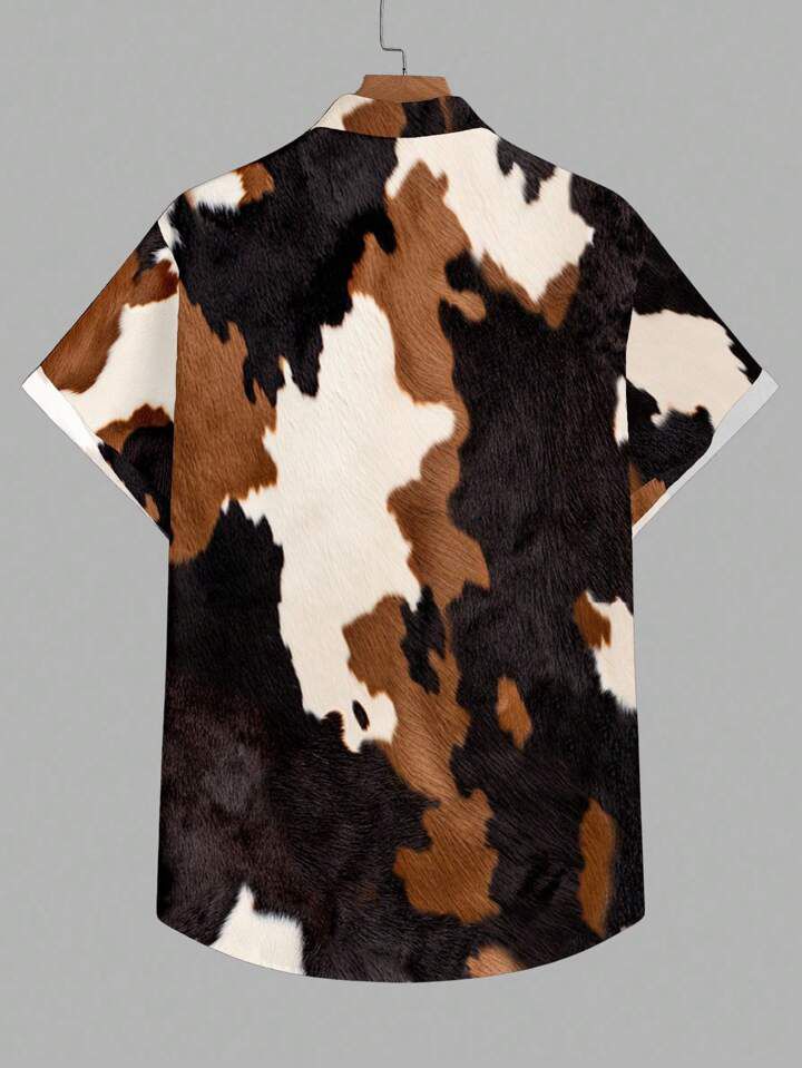 BLACK BROWN MIXI MENS SHIRT .