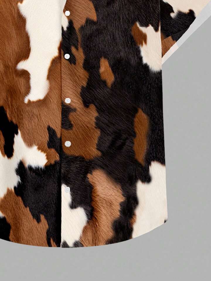 BLACK BROWN MIXI MENS SHIRT .