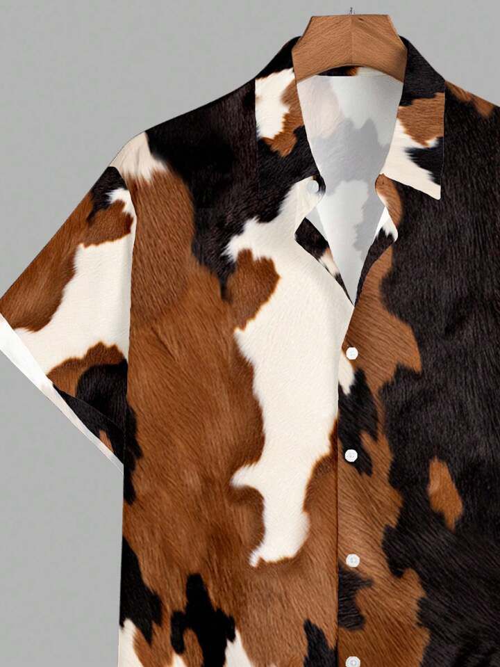 BLACK BROWN MIXI MENS SHIRT .