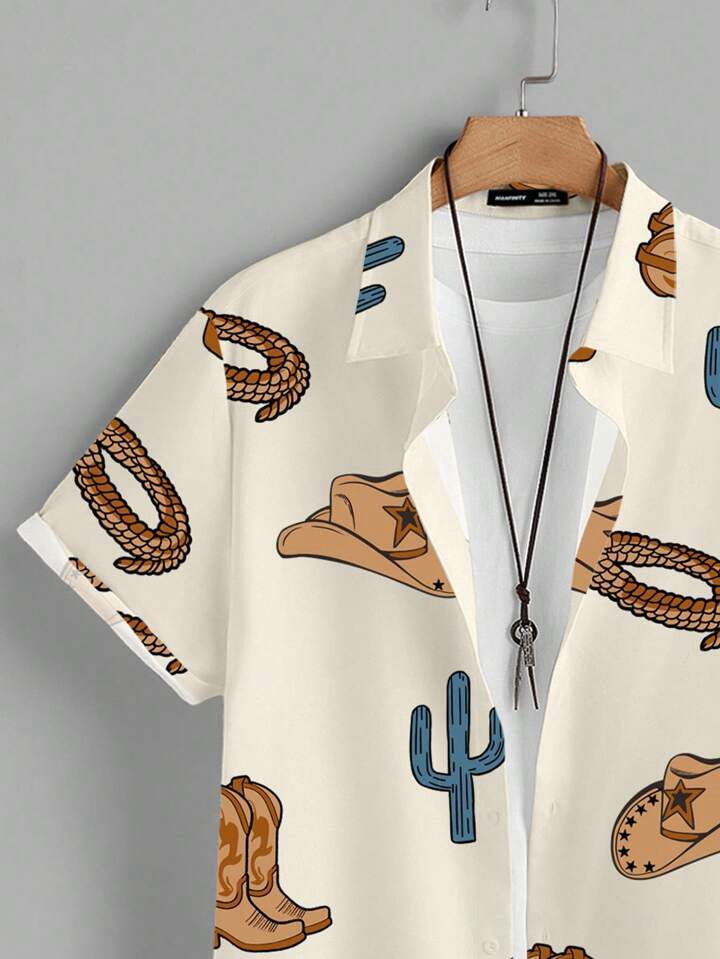 CREAM CAP HISTORY  MENS SHIRT .