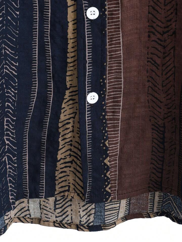 BLUE  BROWN MIXI MENS SHIRT .