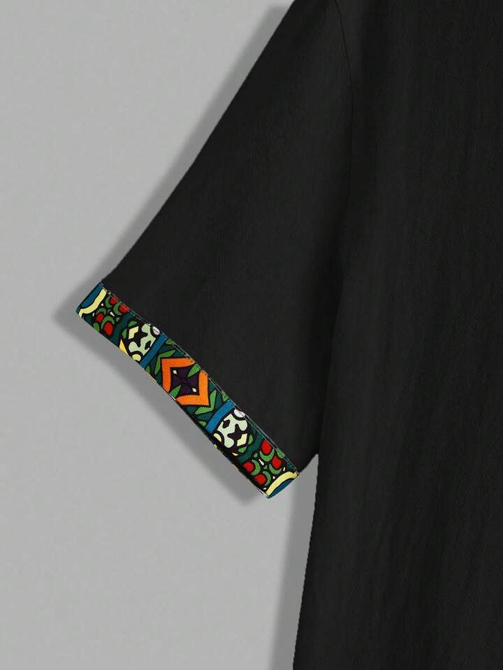 BLACK COLORING PATTI  MENS SHIRT .