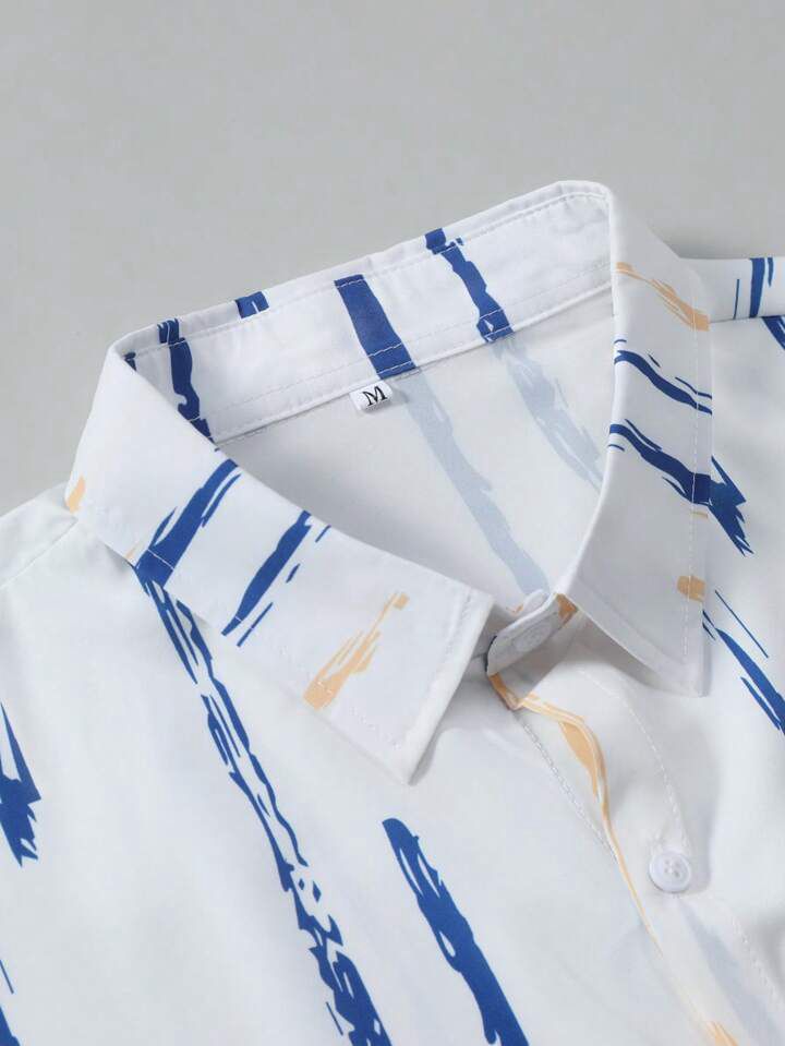 BLUE WHHITE STIRPTED MENS SHIRT .