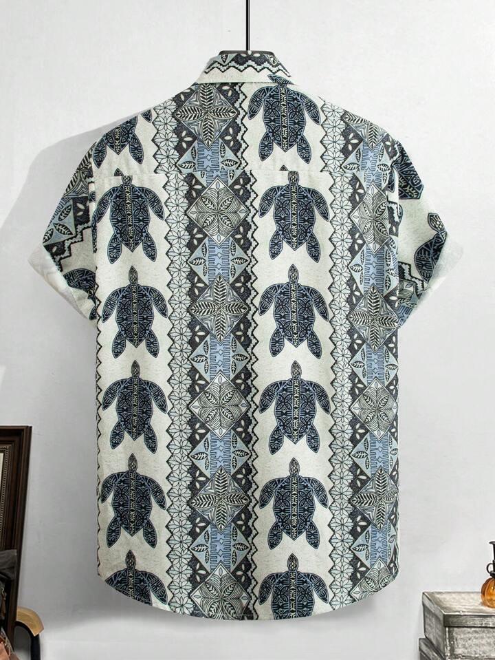 TURTLES COLOR STRIPTED MENS SHIRT .