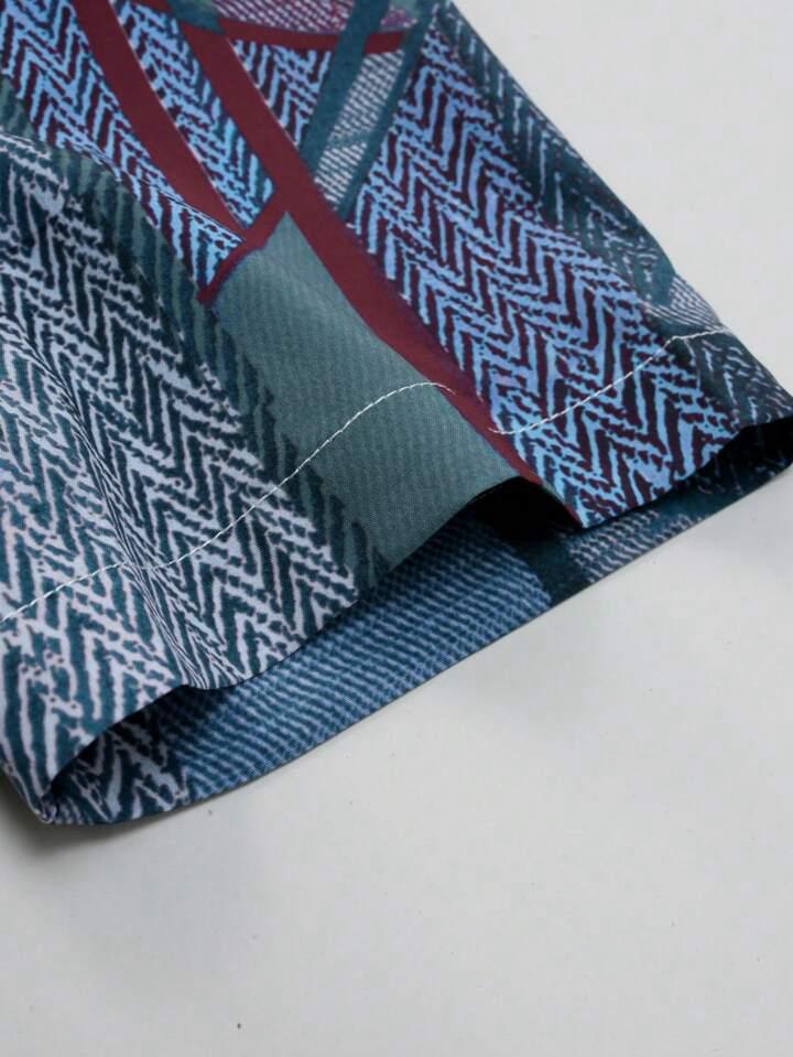 BLUE COLOR BLOCK STRIPTED MENS SHIRT .