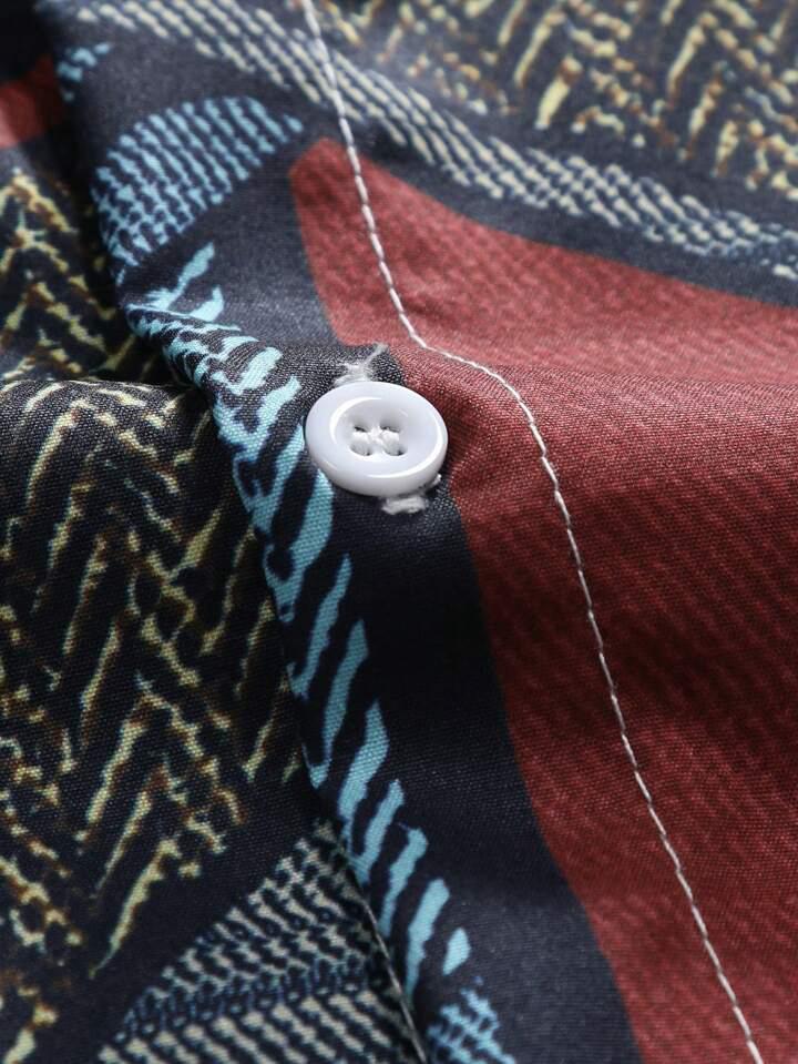 COLOR BLOCK STRIPTED MENS SHIRT .