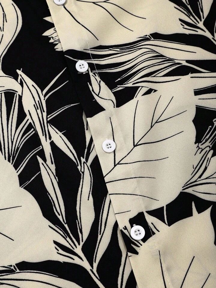 COLOR LEAF MENS SHIRT & SHORT SET .