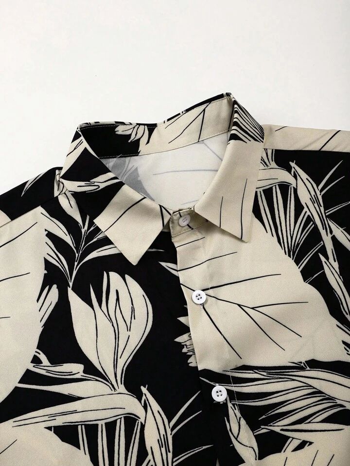 COLOR LEAF MENS SHIRT & SHORT SET .