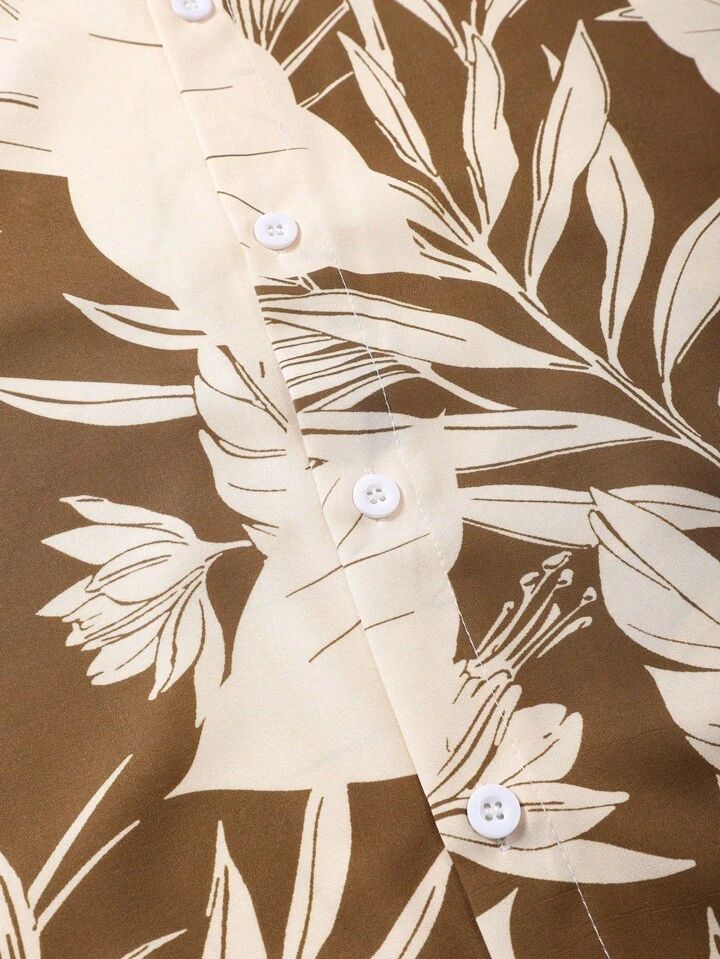 COLOR LEAF MENS SHIRT & SHORT SET .