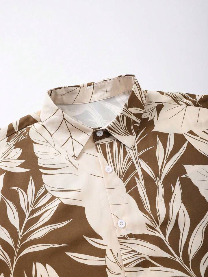 COLOR LEAF MENS SHIRT & SHORT SET .